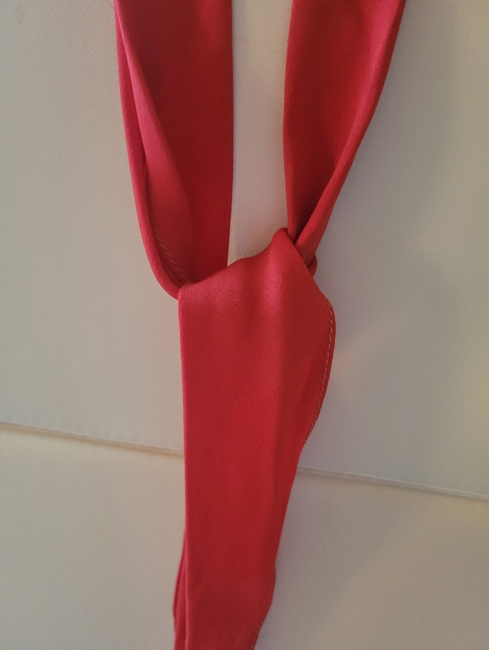 Vintage Go Western Ties Red Skinny Scarf Bolo Neckerchief Chouteau, OK Unisex - Picture 10 of 11